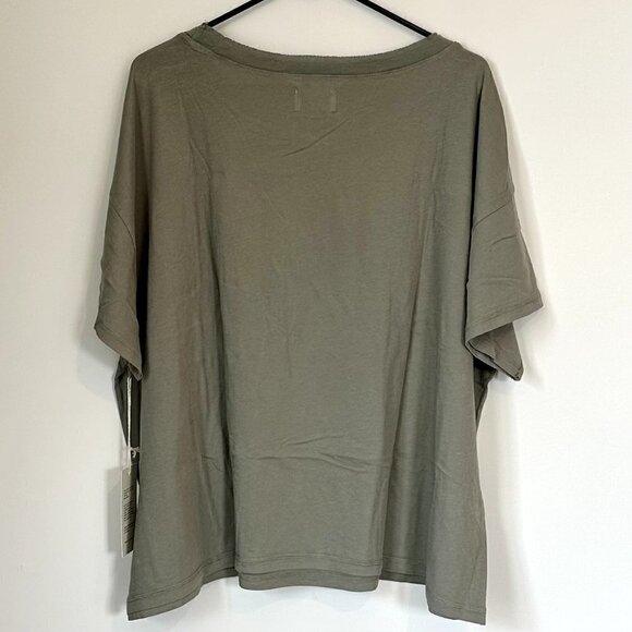 NWT MATE the Label Sage Organic Cotton Raw Neck Boxy Tee - Size 3X - Picture 7 of 12